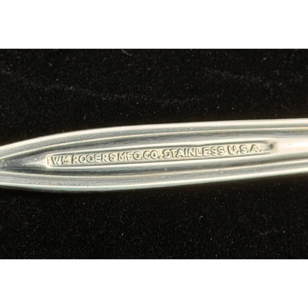Wm Rogers Mfg Co Stainless Steel Grapefruit Spoons: Serrated Edge, Set of 3, USA